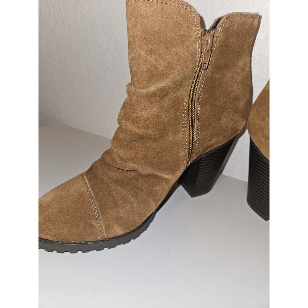New! White Mountain Taft Suede Zip Up Ankle Boot Brown Size 9 - Picture 8 of 12